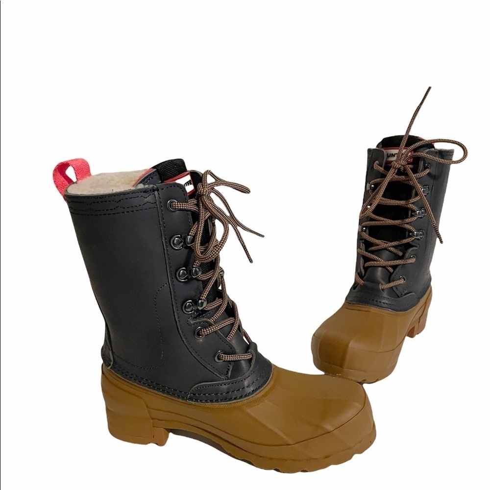 Hunter Women’s Lace Up Waterproof Duck Boots NEW - Picture 10 of 11